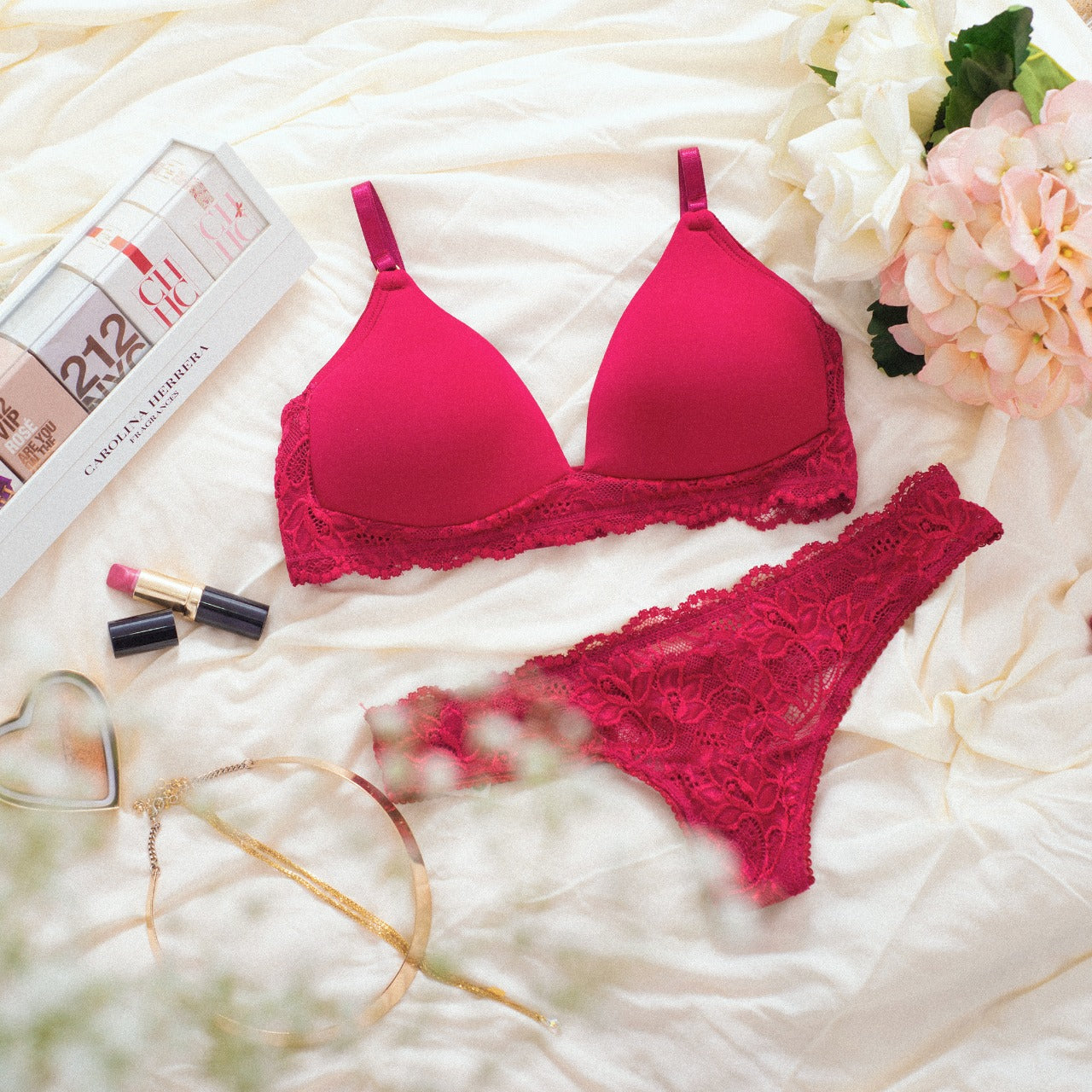 Brasier rojo cereza santolina