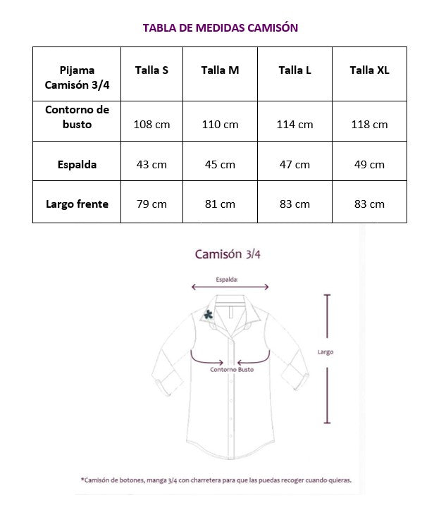 Camisón marfil - negro santolina-9872