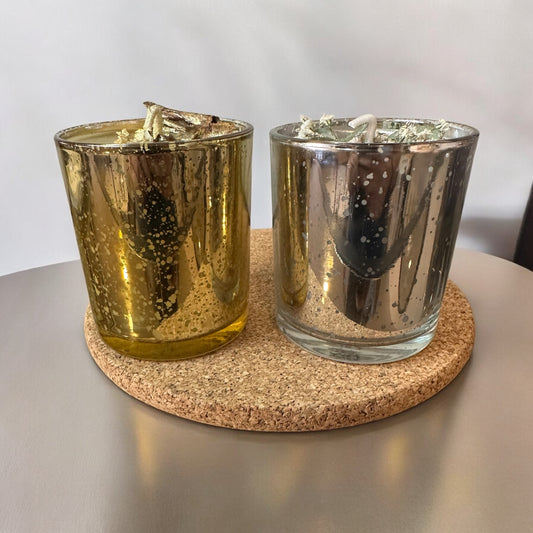 Set de Velas Dorada y Plateada