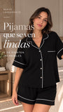Pijama short negra